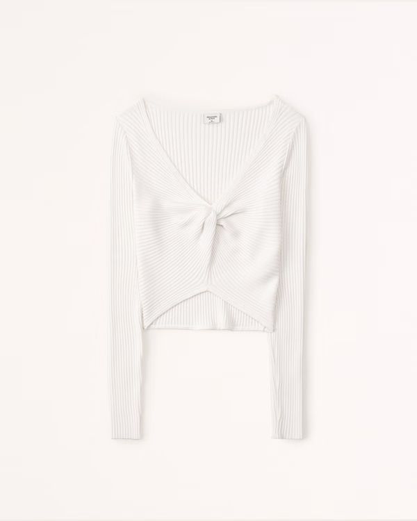 Women's Twist-Front Sweater Top | Women's 30% Off Almost All Sweaters & Fleece | Abercrombie.com | Abercrombie & Fitch (US)