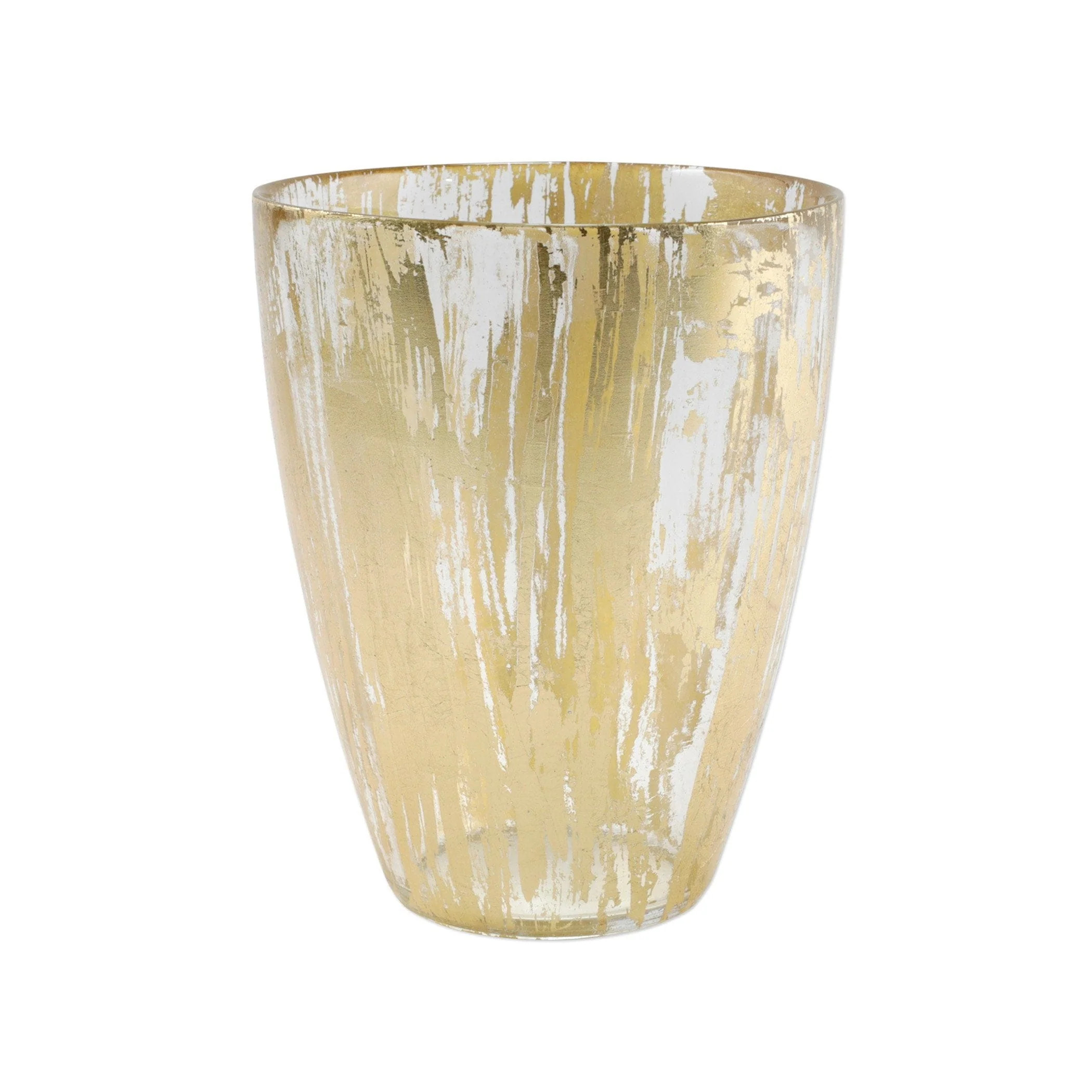 Rufolo Glass Gold Brushstroke Vase | VIETRI
