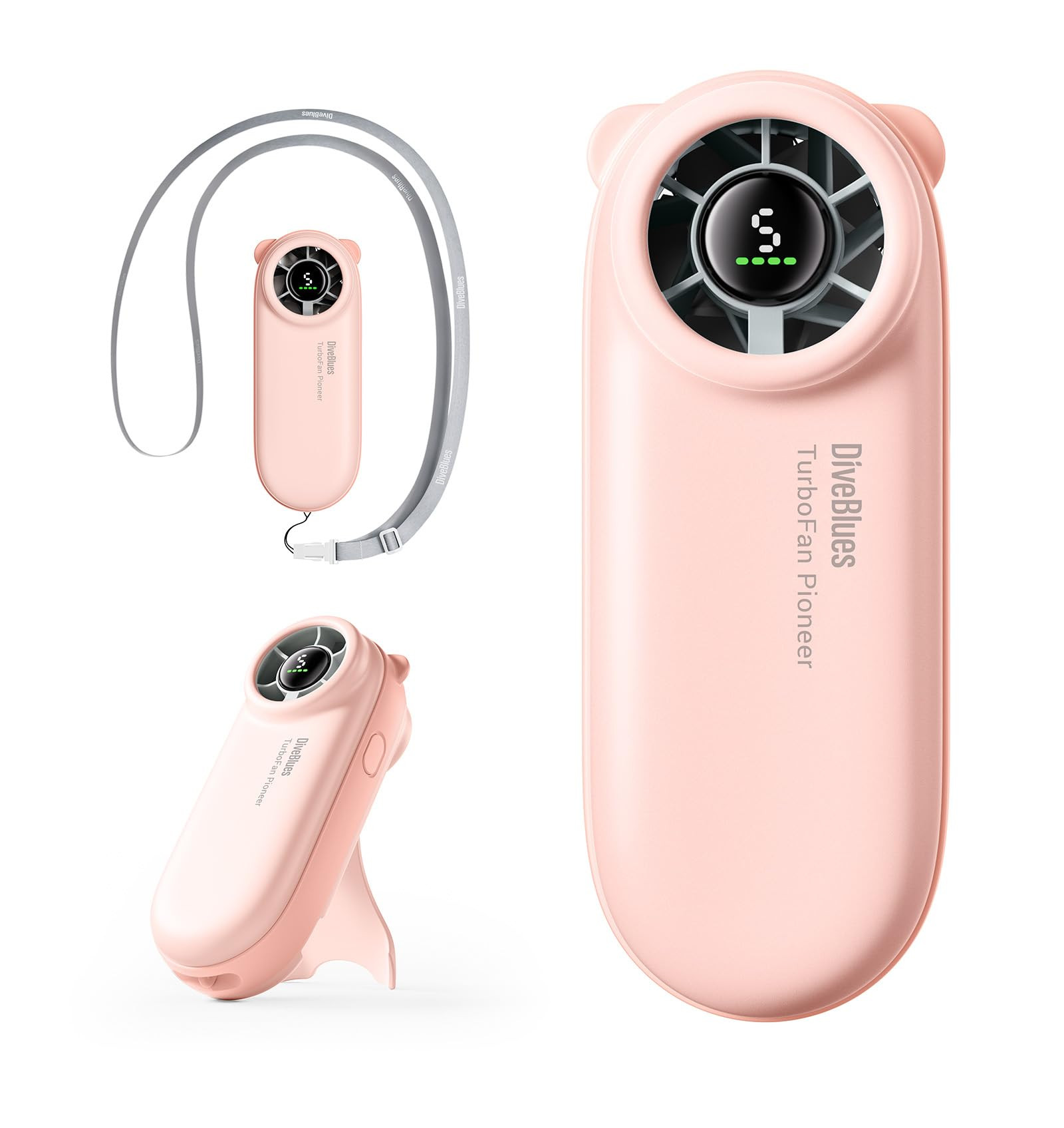 Handheld Portable Turbo Fan, 4000mAh USB Rechargeable Pocket Fan, Up to 16 Hours, Hand Fan with 5... | Amazon (US)