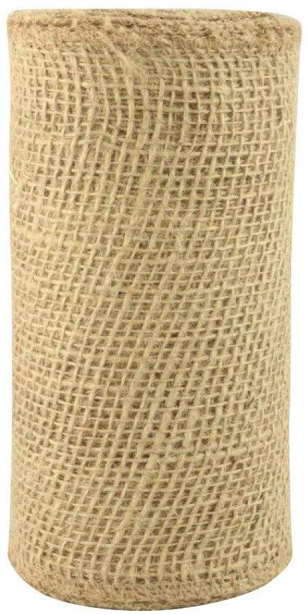 Natural Jute Fabric Burlap Ribbon - 6" x 10 Yards, Loose Weave Burlap, Rustic Wedding Embellishme... | Walmart (US)