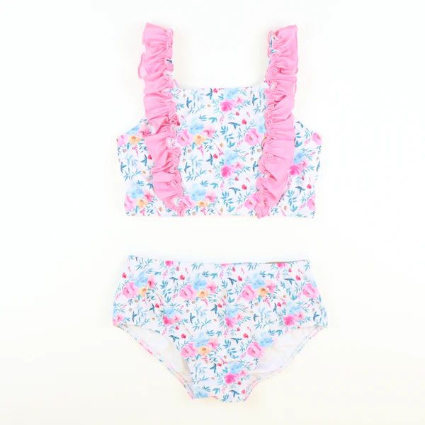 Cotton Candy Floral Two-Piece Swimsuit | Southern Smocked Co.