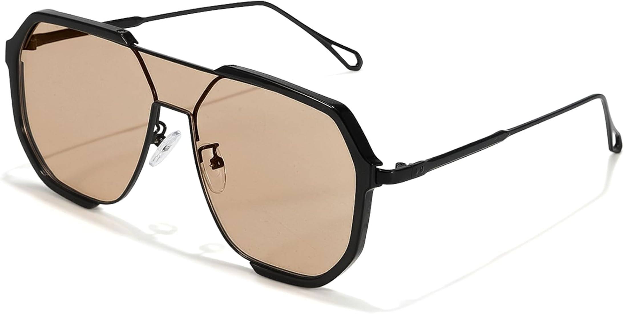 Retro Oversized Aviator Sunglasses for Women Men Square Double Bridge 70s Trendy Shades UV400 Pro... | Amazon (US)