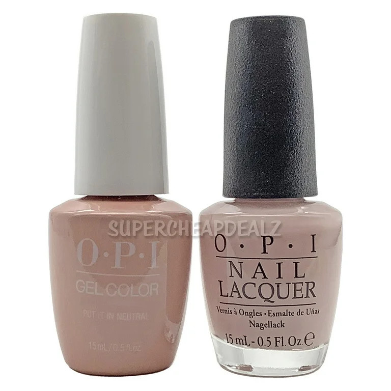 OPI Nail GelColor + Lacquer Combo .5oz/15mL Duo - GCT65 / NLT65 - PUT IT IN NEUTRAL | Walmart (US)