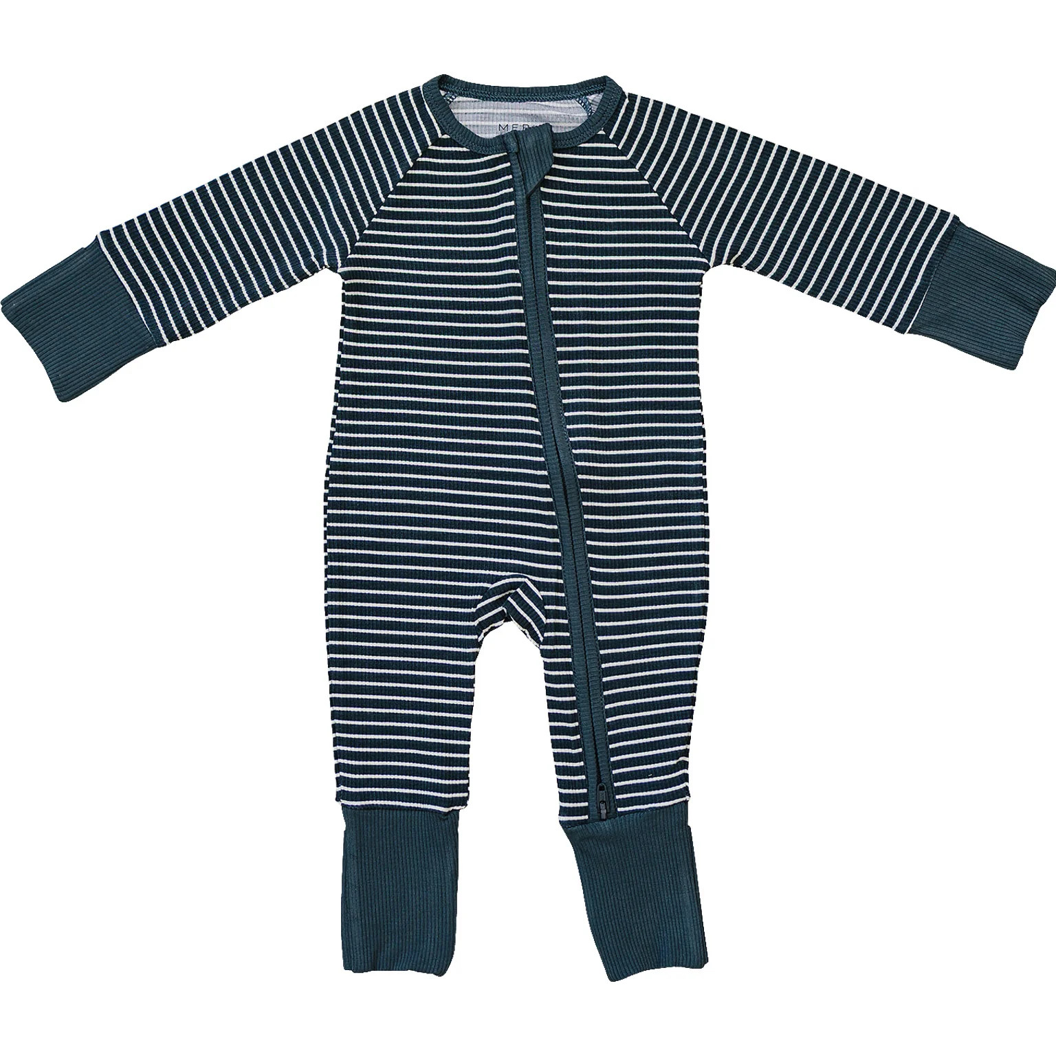 Mebie Baby Dark Green Daisy Bamboo Zipper | Mebie Baby