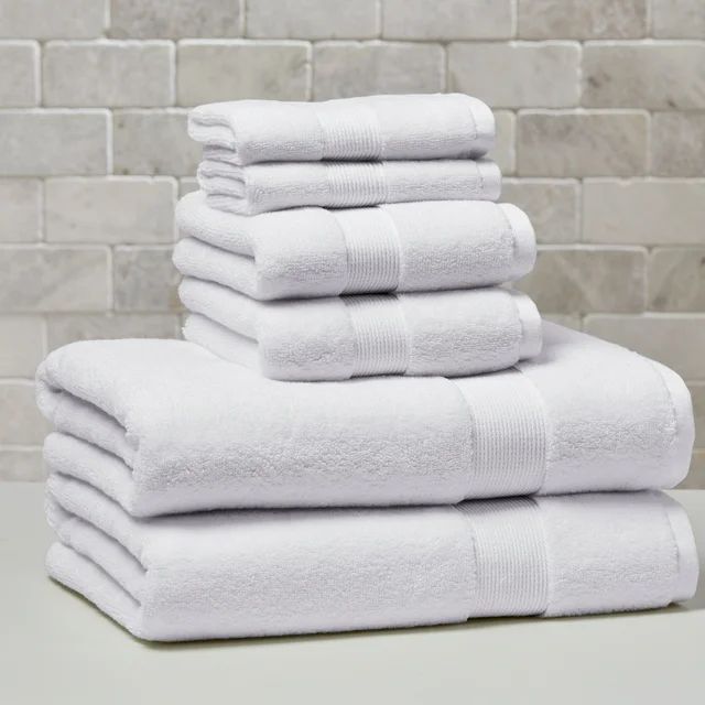 Better Homes & Gardens Signature Soft Solid 6 Piece Towel Set,Arctic White | Walmart (US)