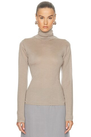 Cashmere Silk Fitted Turtleneck Sweater | FWRD 