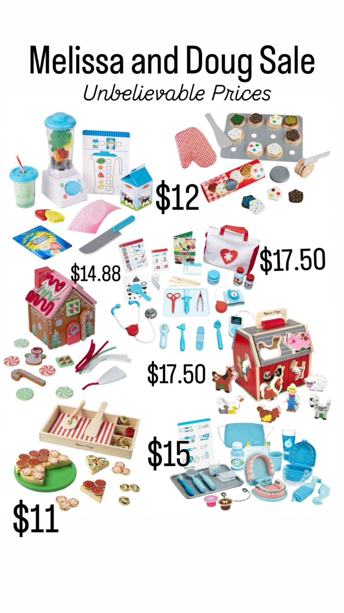 Melissa and Doug Sale - Unbelievable Prices 

#LTKBaby #LTKGiftGuide #LTKHoliday