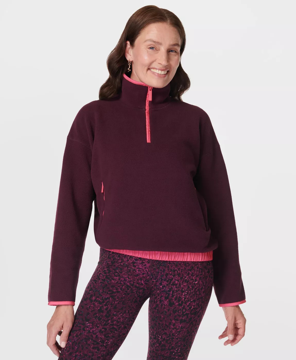 Mallow Fleece Half Zip Pullover | Sweaty Betty UK