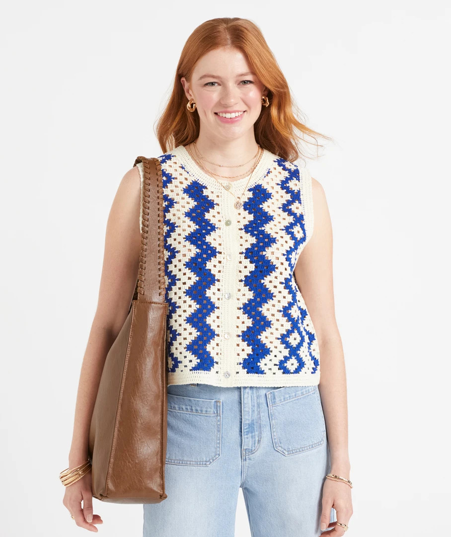 WILLOW CHEVRON VEST | Sportsgirl