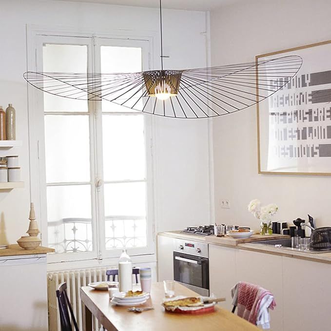 BK Fudid Luster Vertigo Living Room Chandelier, Fiberglass + Fiber Fabric Cap Easy to Install Mod... | Amazon (US)