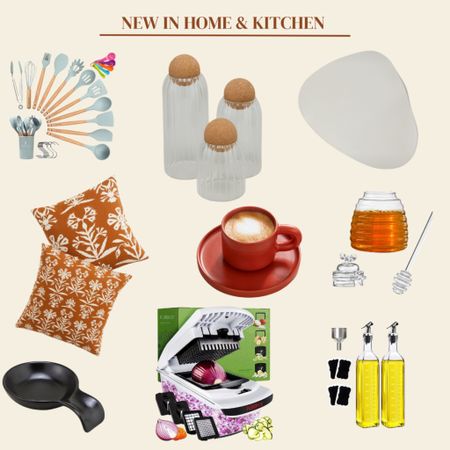 Current home and kitchen favs - oil dispenser, Amazon home finds, tea set, ribbed glass jars, honey jar, placemats, spoon rest. 

#LTKhome #LTKfindsunder50