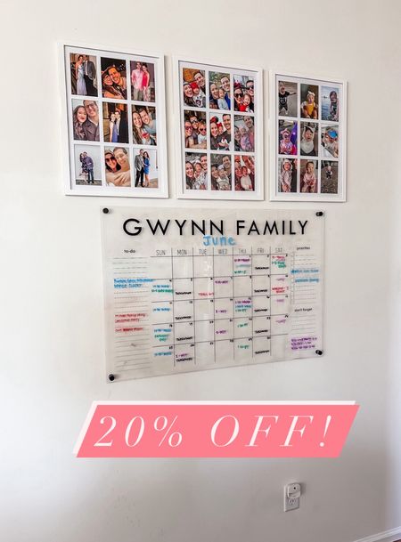 Custom acrylic calendar for the family - 20% off! 

Custom family calendar // Etsy find // Etsy home decor on sale // wall calendar // family organization // Etsy decor on sale 

#LTKHome #LTKFamily #LTKSaleAlert