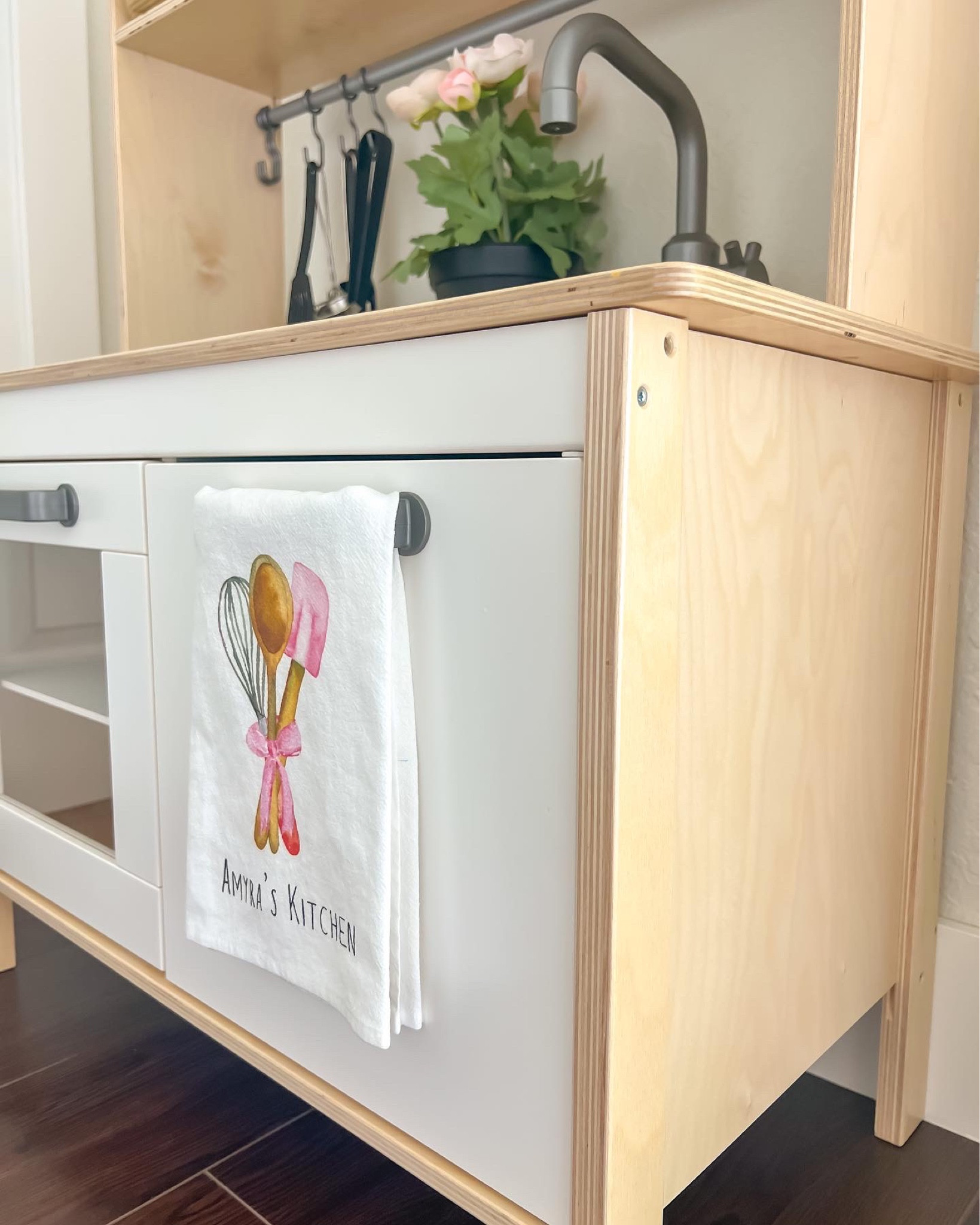 custom kitchen towel for kids play kitchen 💖

#LTKbaby #LTKunder100 #LTKkids