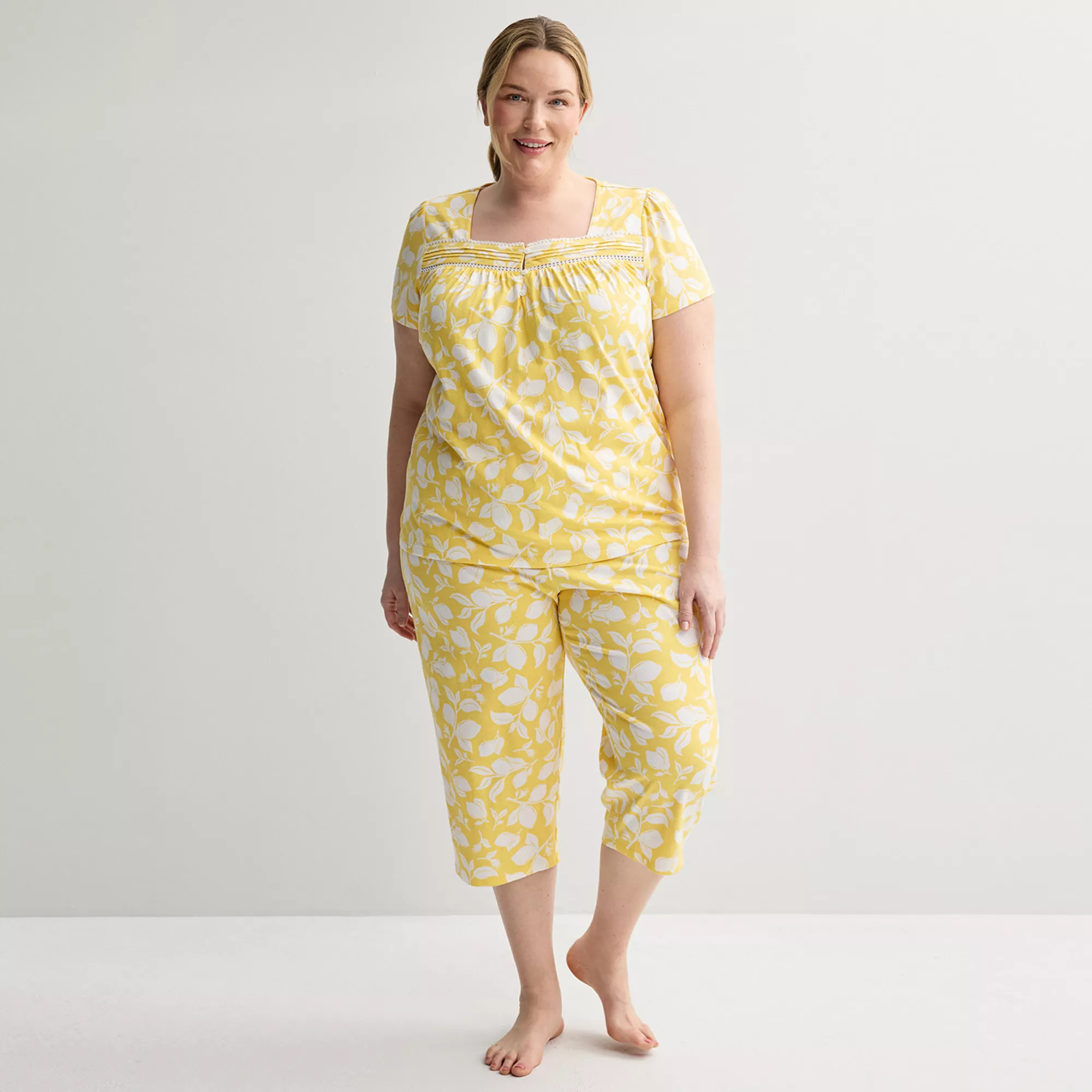 Plus Size Croft & Barrow® 2-pc. Pajama Top & Pajama Bottoms Set | Kohl's