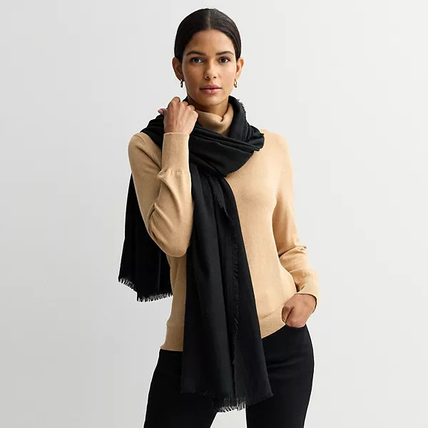 Women's Nine West Solid Knit Scarf | Kohl's
