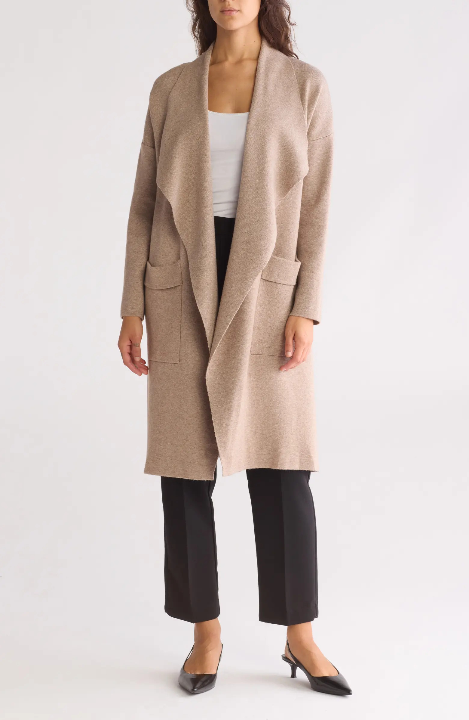 Andrea Open Front Long Cardigan | Nordstrom Rack
