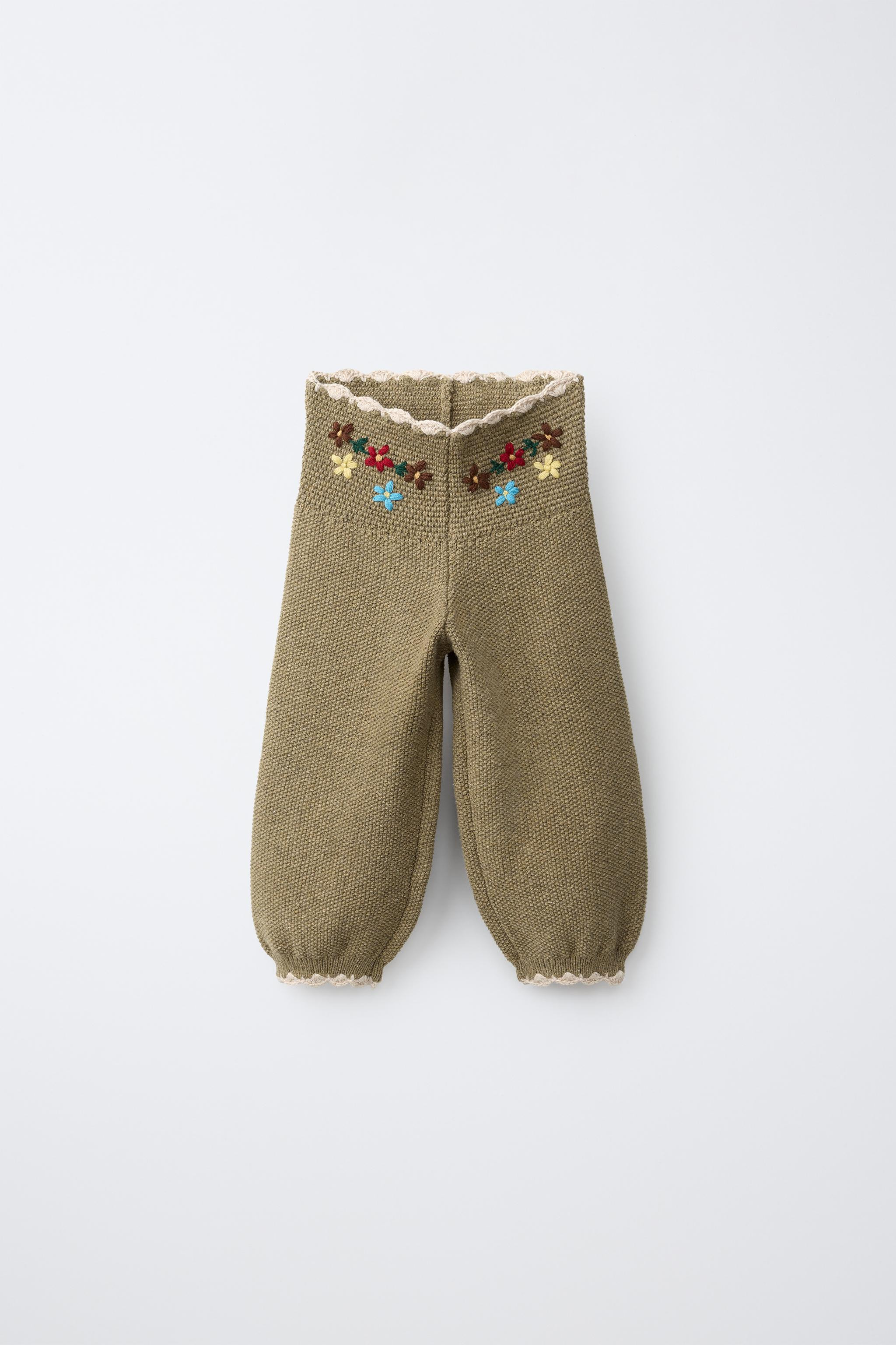 EMBROIDERED KNIT BLOOMERS | Zara US