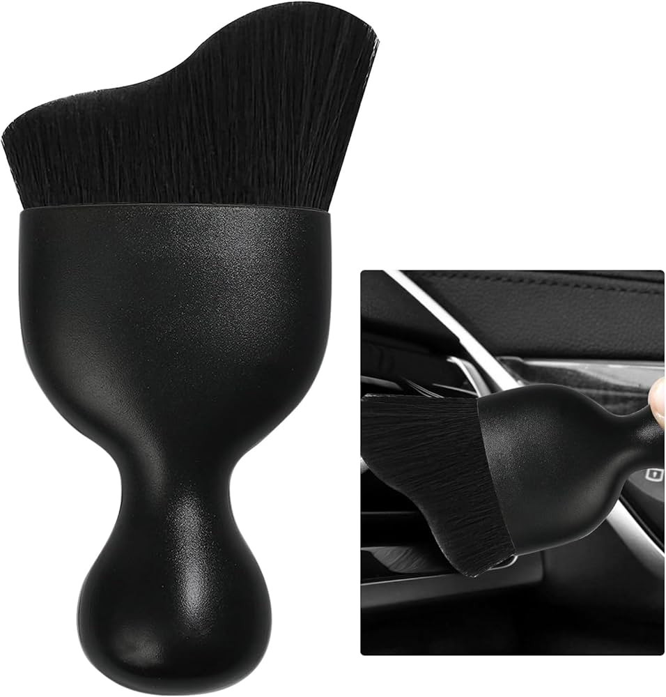 Ziciner Car Detailing Brush, Curved Soft Bristles Auto Removal Dust Collectors, Universal Vehicle... | Amazon (US)