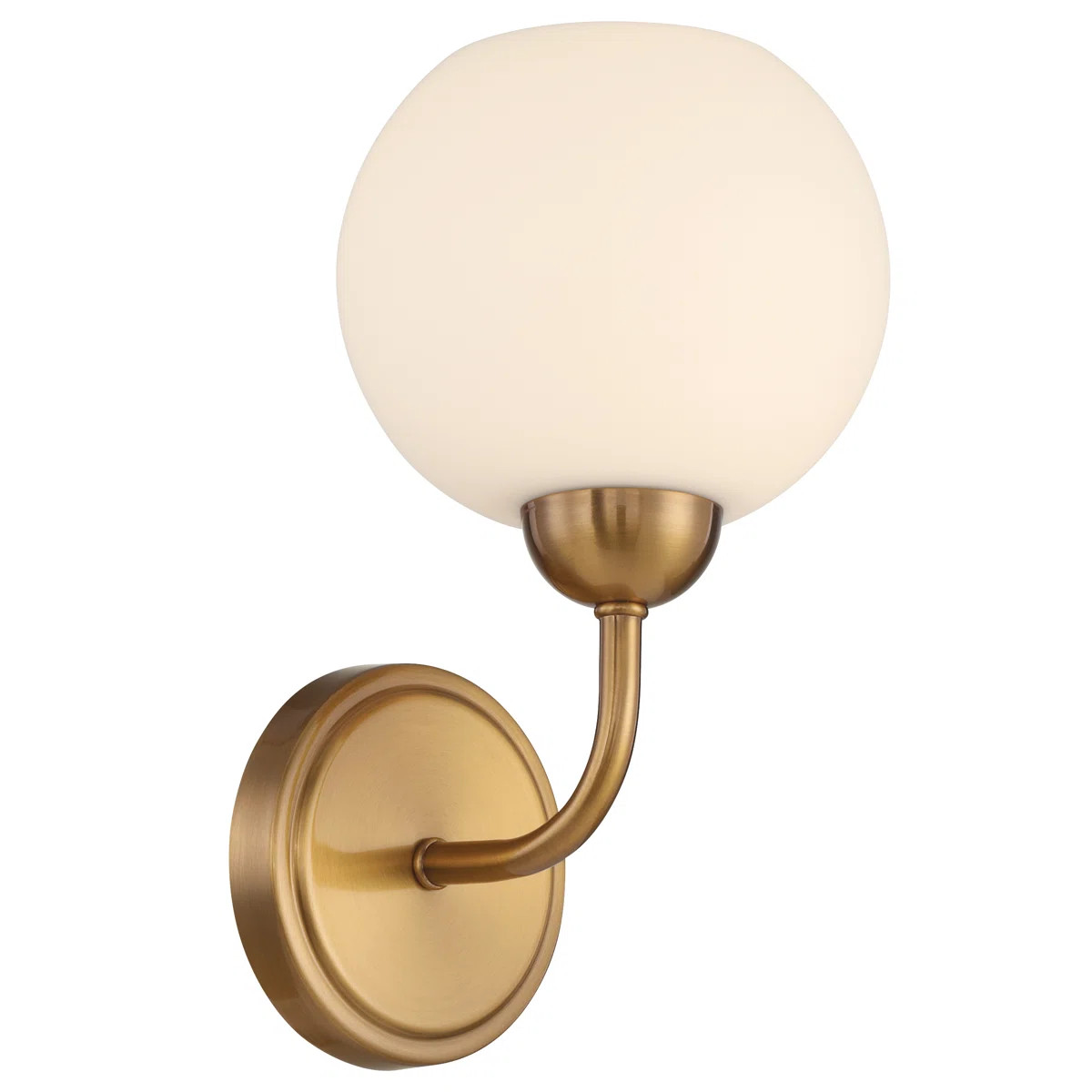 Ebern Designs 1LT Wall Sconce, Gold & Opal | Wayfair | Wayfair North America