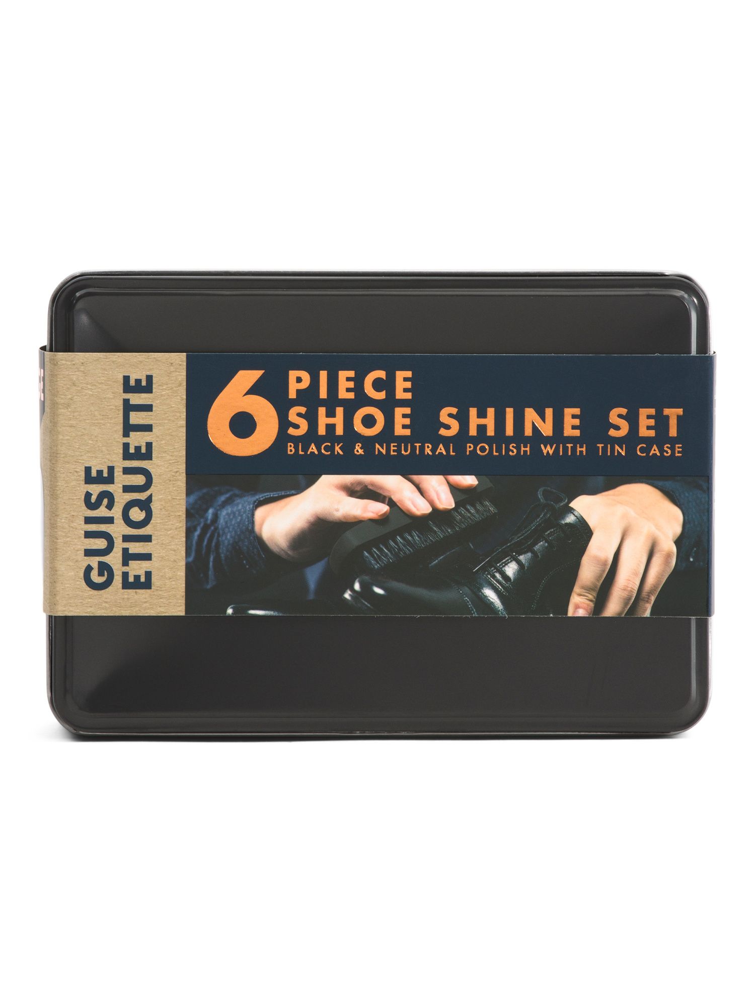 6pc Shoeshine Kit In Tin Box | TJ Maxx