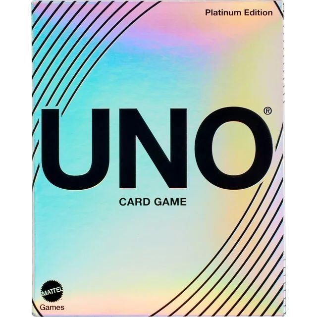 UNO Platinum Edition Card Game for Adults, Kids, Teens & Game Night, Premium Collectible Cards - ... | Walmart (US)