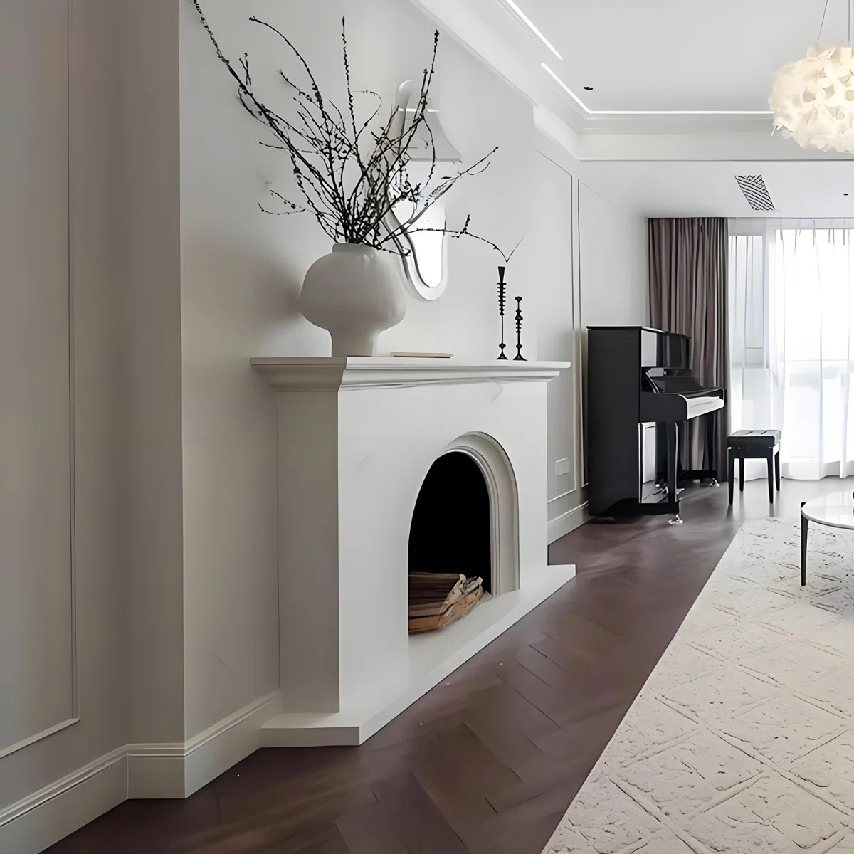 59.06"Modern Minimalism Fireplace Mantel Surround | Wayfair North America