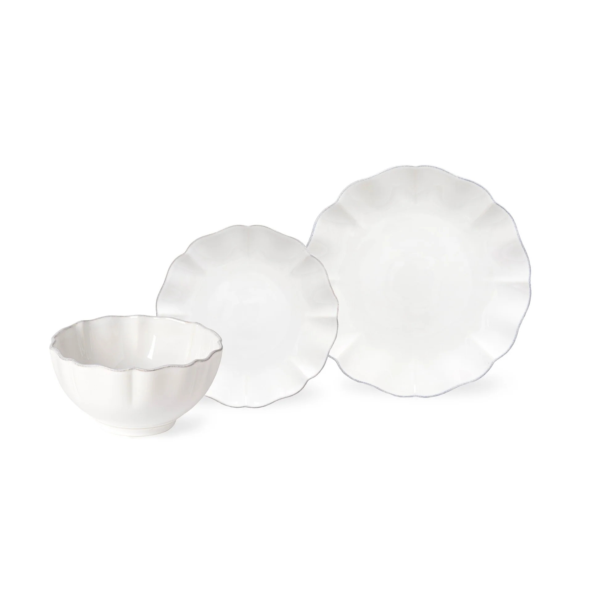 Rosa Costa Nova 12 Piece Place Dinnerware Setting with Cereal Bowl | Mintly Home