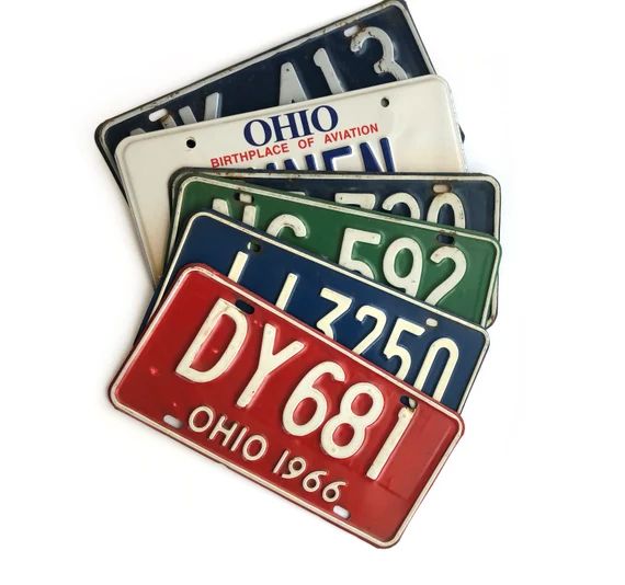 Vintage OHIO Car License Plates | Etsy (US)