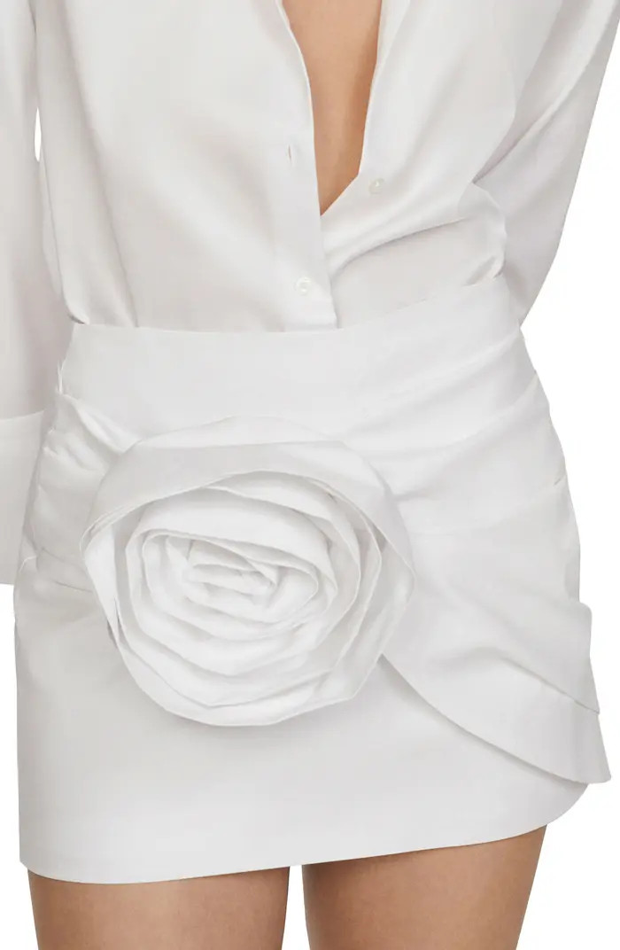 MANGO Floral Cotton Blend Miniskirt | Nordstrom | Nordstrom