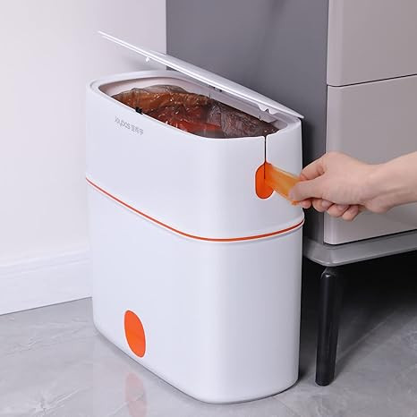 JOYBOS Garbage Bin for Bedroom with Lid | Plastic Trash Can for Bathroom | Easy Packing Little Du... | Amazon (US)