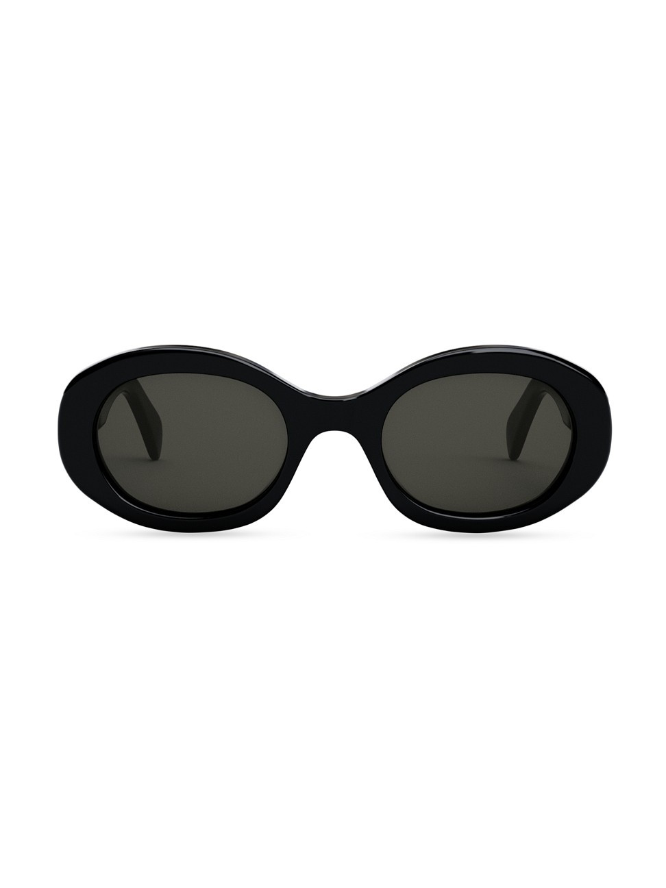 Men's 52MM Triomphe Oval Sunglasses - Black Smoke | Saks Fifth Avenue