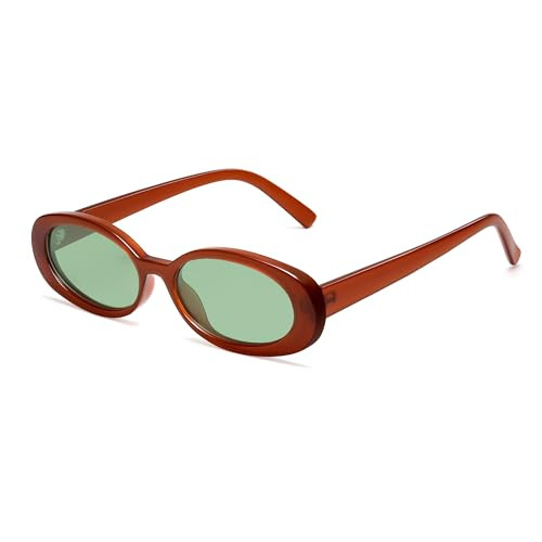 VANLINKER Polarized Retro Oval Sunglasses for Women and Men Small 90s Style VL9580 | Amazon (US)