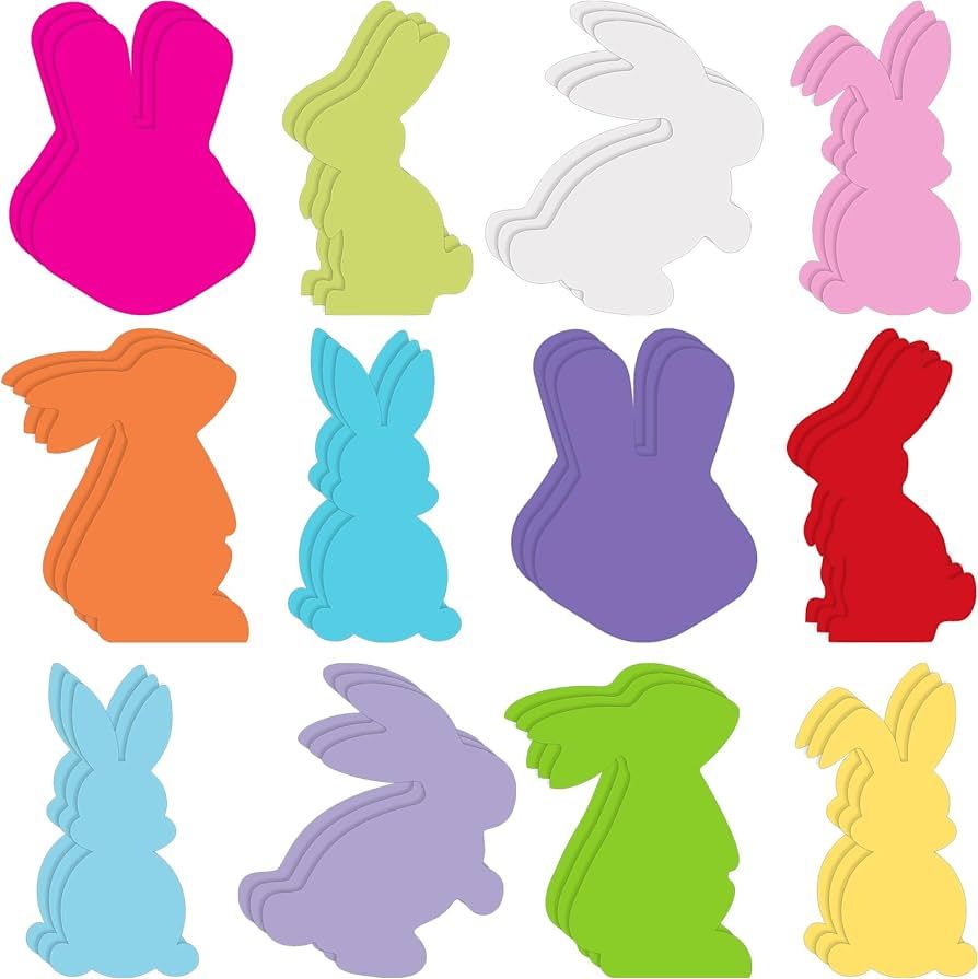 36 Pcs Easter Sticky Notes Bunny Sticky Notes Colorful Rabbit Memo Pads 720 Sheets Funny Self Sti... | Amazon (US)