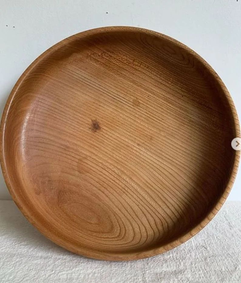 Large wooden bowl hand-turned. | Etsy (US)