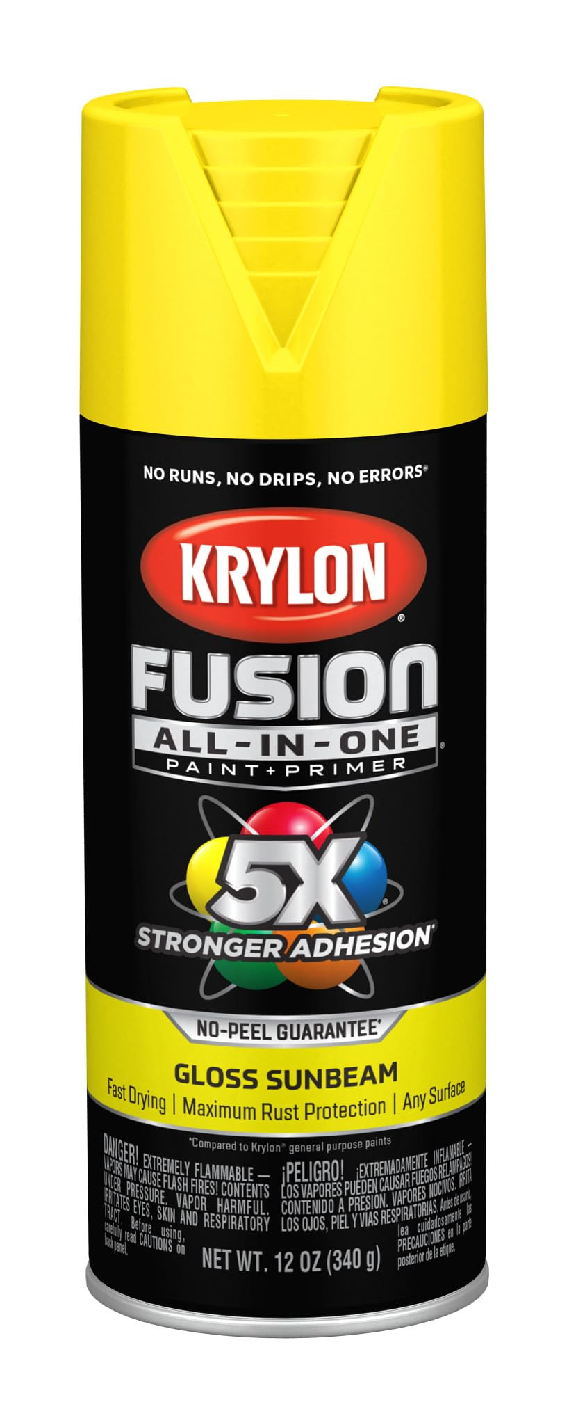 Krylon Fusion All-In-One Adhesive Spray Paint for Indoor/Outdoor Use, 12 oz, Sunbeam | Amazon (US)