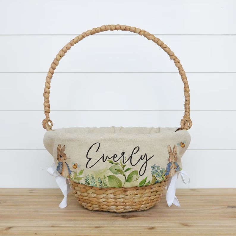 Peter Rabbit Personalized Easter Basket Liner  Custom Easter - Etsy | Etsy (US)