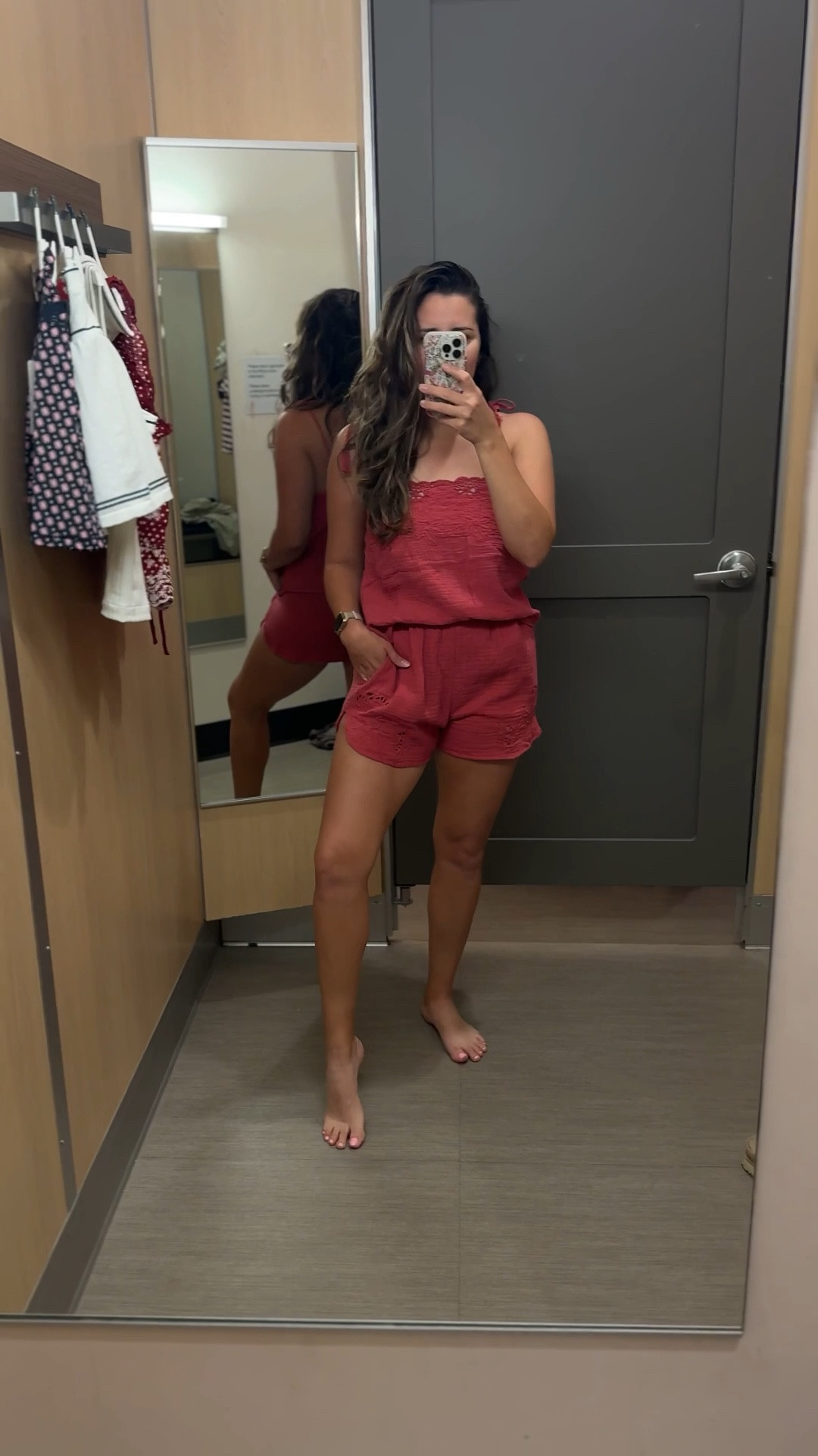 Loving this target set! I tried on this color and the green and had a hard time deciding. This is such an easy vacation outfit! 