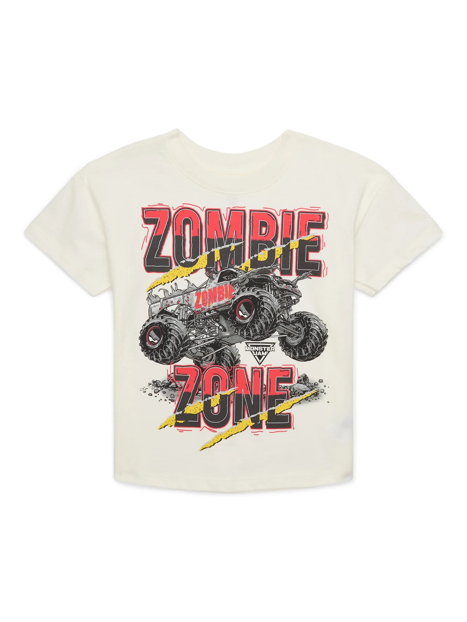 Monster Jam Toddler Boys Zombie Zone Graphic T-Shirt with Short-Sleeves, Sizes 12M-5T | Walmart (US)