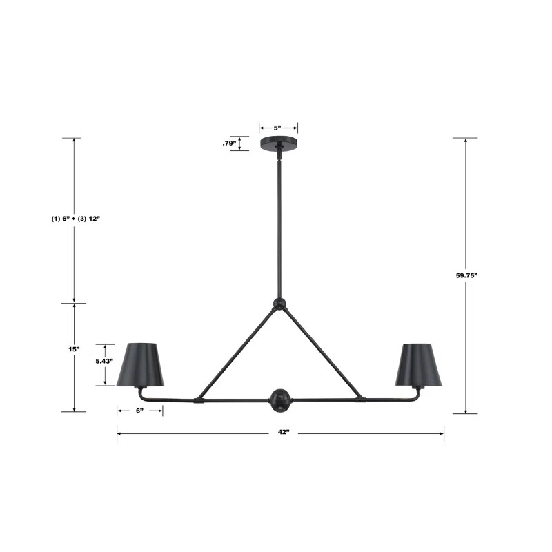 Kinston 2 - Light Dimmable Linear Chandelier | Wayfair North America