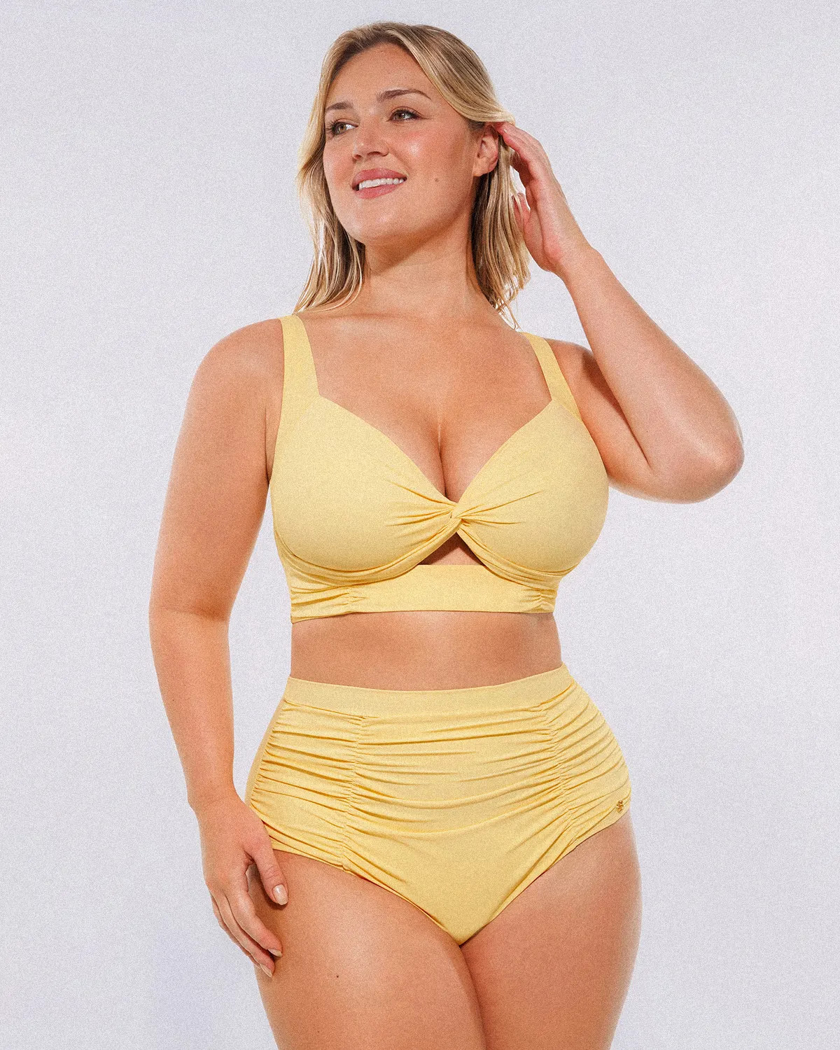 Smart Sculpt™ Twist-Front Bikini Top & High-Waisted Bottom Set | Shapellx Affiliate Program