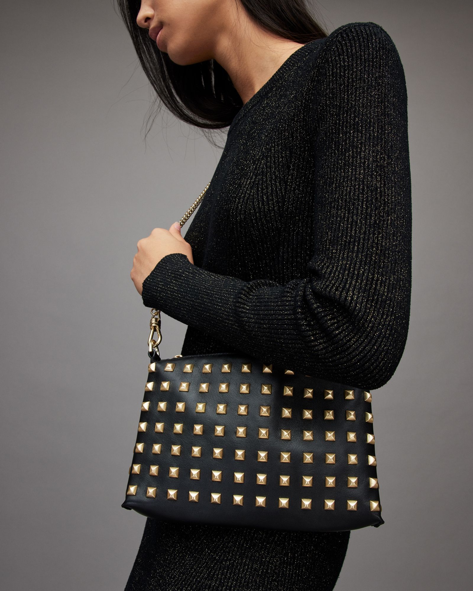 Eve Studded Leather Crossbody Bag | AllSaints US