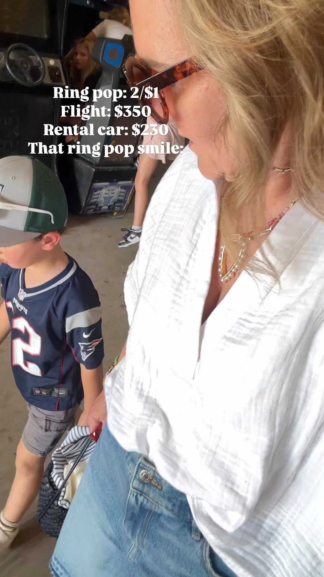 Time with my grandkids is the best! It just doesn’t happen enough!  Look at this guys smile with that ring pop. 

Cotton gauze top size medium and a loose fit denim long short. Perfect for baseball. 

Linking several since mine are close to sold out. In general? I’d size up. This look is best with a slouchy short. 

#LTKWatchNow #LTKFindsUnder100 #LTKOver40