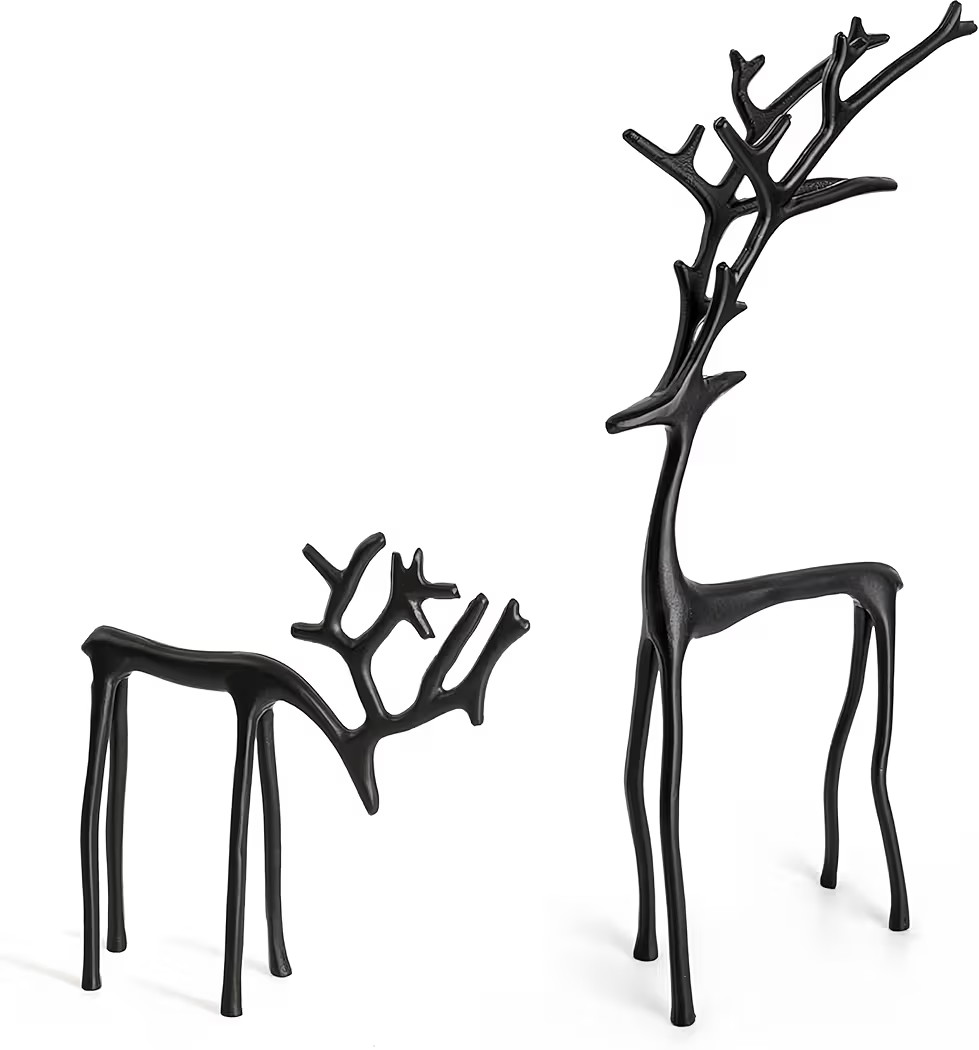 Metal Reindeer Christmas Decor Elegant Indoor Holiday Decor Set of 2 Table Centerpieces Ideal for... | Amazon (US)