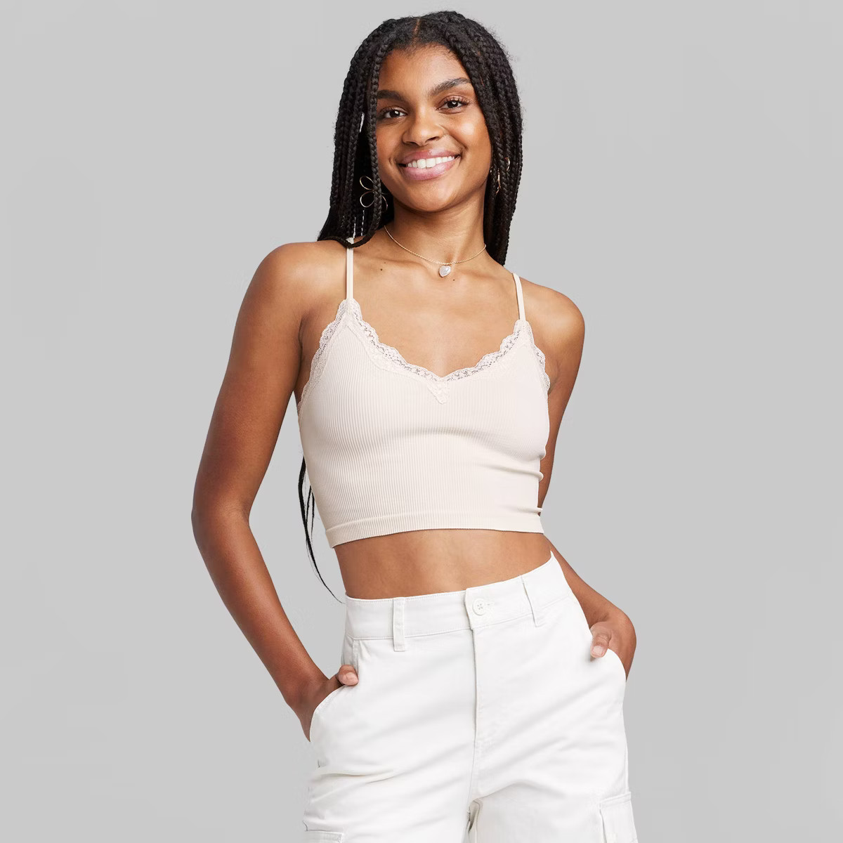 Women's Lace Trim Seamless Tank Top - Wild Fable™ | Target