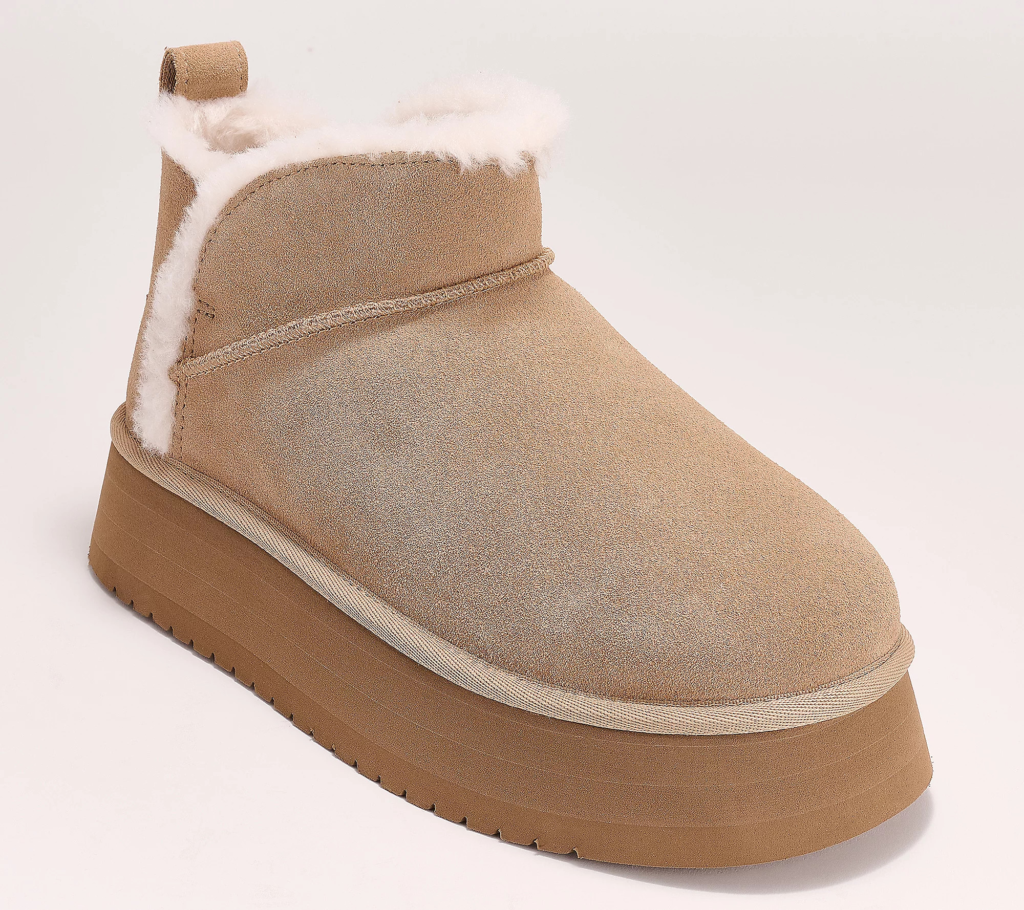 Koolaburra by UGG Suede Platform Ultra Mini Boots | QVC