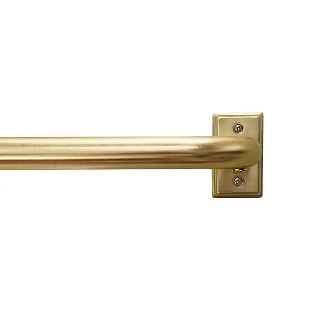 Better Homes & Gardens 1” Metal French Wrap Curtain Rod, Brass, 120-180” | Walmart (US)