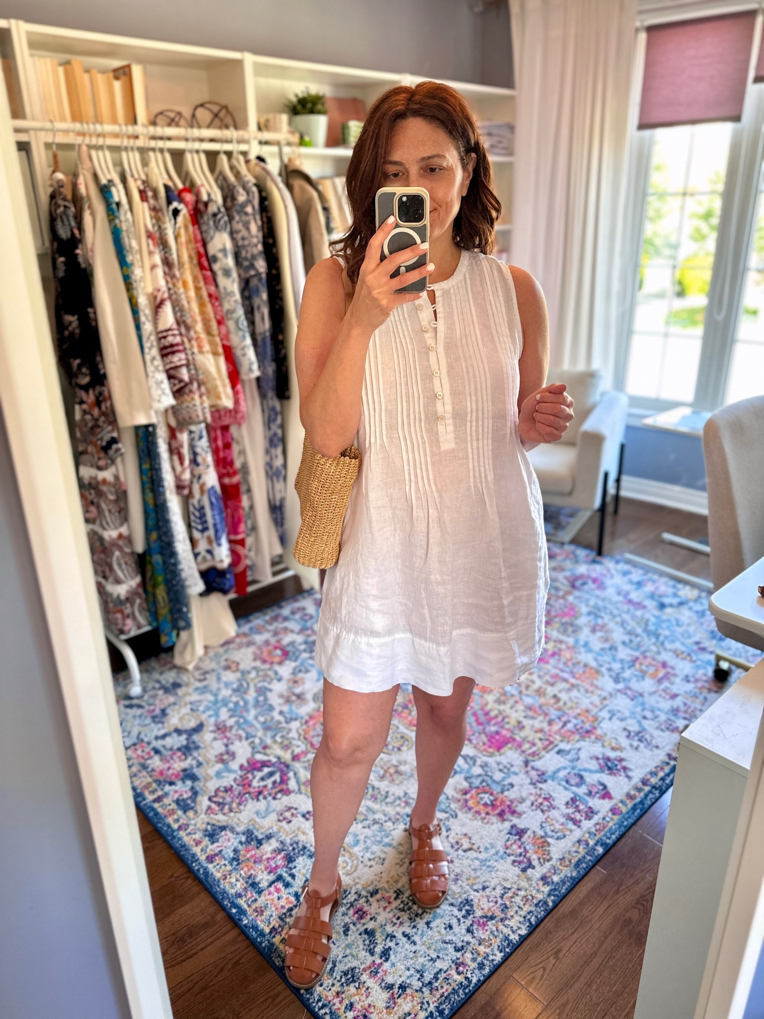 In love with this @Quince dress! I was in between sizes but went with the Large for a more relaxed feel and look!

#LTKmidsize #LTKover50style #LTKdresses