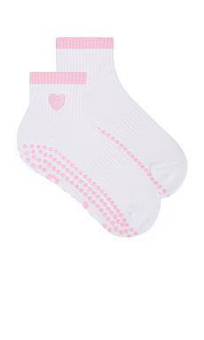 Souls. Pink Heart Sock in White from Revolve.com | Revolve Clothing (Global)