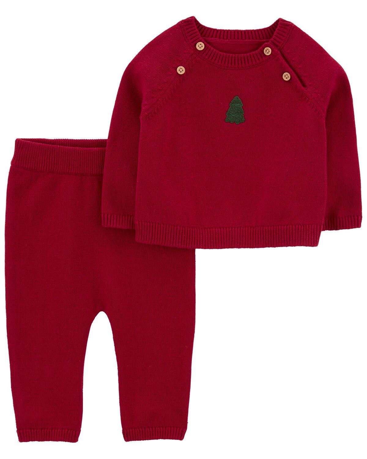 Red Baby 2-Piece Christmas Tree Outfit Set | carters.com | Carter's