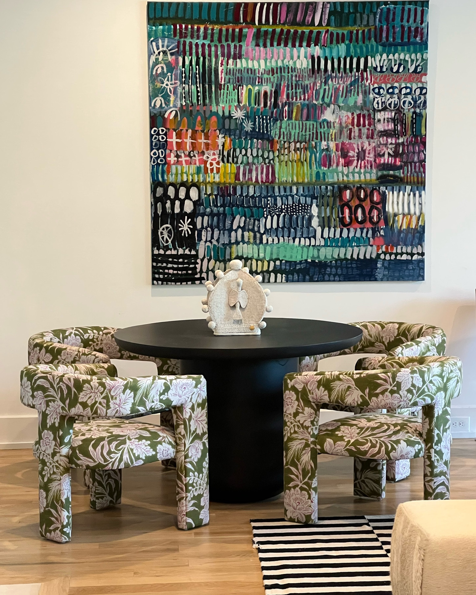 I don’t think I ever shared our new puzzle/game table in our living room because I wanted to lower the painting and replace the rug first. But that was a year and a half ago and I still haven’t done either one! Links attached !

#LTKFamily #LTKHome